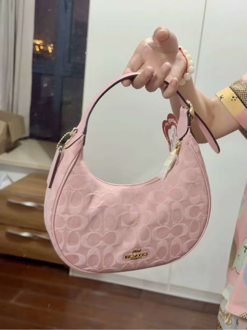 Coach Blush Pink Crescent Shoulder Bag